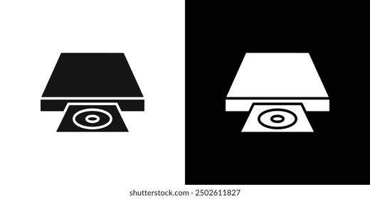 Dvd CDROM disc icon logo set vector