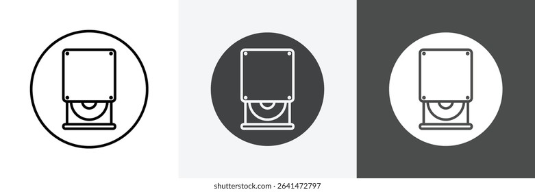 Dvd CDROM disc icon set vector art