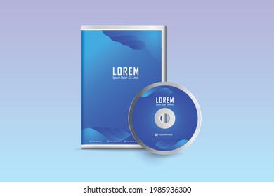 DVD cover and disk label template. Professional corporate identity kit or business kit for your business includes DVD Cover and disk label design, Vector illustration Eps 10.