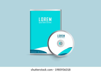 DVD cover and disk label template. Professional corporate identity kit or business kit for your business includes DVD Cover and disk label design, Vector illustration Eps 10.