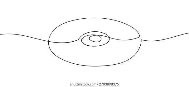 Disco de DVD em uma linha contínua estilo linear simples.