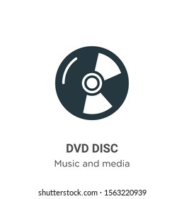 Dvd disc vector icon on white background. Flat vector dvd disc icon symbol sign from modern music and media collection for mobile concept and web apps design.