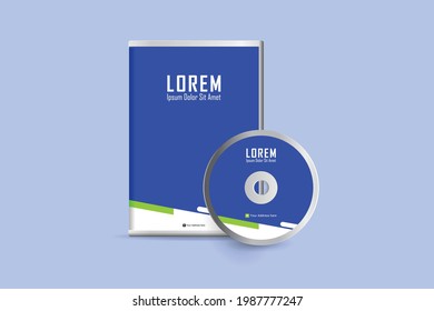 Conception des étiquettes de DVD et de disque. Conception de couvertures DVD professionnelles luxueuses, modernes, élégantes et minimalistes professionnelles avec création d'étiquettes de disque. Illustration vectorielle