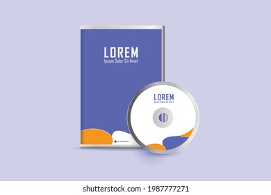 DVD and disk label design. Luxury, Modern, Elegant, Professional Minimalist Business DVD cover design design with disk label design. Vector illustration