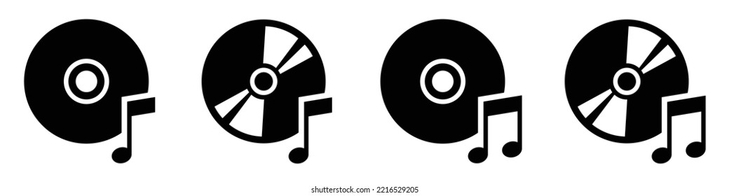 DVD-Disc mit Musiknoten-Symbol, Vektorgrafik