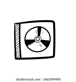 dvd doodle icon vector hand drawing