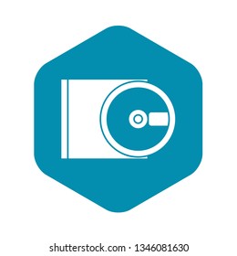DVD drive open icon in simple style isolated vector illustration