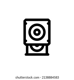 dvd drive vector icon. computer component icon outline style. perfect use for logo, presentation, website, and more. simple modern icon design line style
