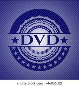 DVD emblem with denim high quality background