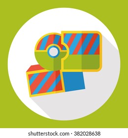 DVD files flat icon