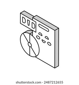 dvd filmes educativos Vector isométrico. dvd filmes educativo. ilustración de símbolo aislado
