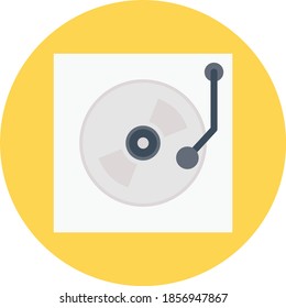 dvd flat circle with shadow icon