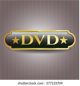DVD gold shiny emblem