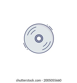 Icono de dvd aislado en fondo blanco 