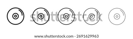 DVD icon logo set concept stock vector illustration.