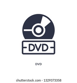 dvd icon. Simple element illustration from cinema concept. dvd editable symbol design on white background. Can be use for web and mobile.