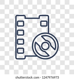 Dvd icon. Trendy linear Dvd logo concept on transparent background from Cinema collection