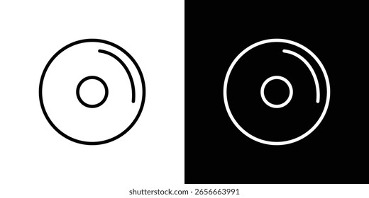 Ícone de DVD para o site, modelo de design de vetor estilo elegante