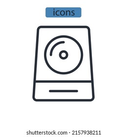 DVD icons  symbol vector elements for infographic web