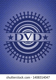 DVD with jean texture. Vector Illustration. Detailed.