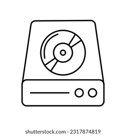 Dvd Kit  Outline Vector Icon that can easily edit or modify 

