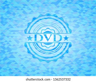 DVD light blue mosaic emblem