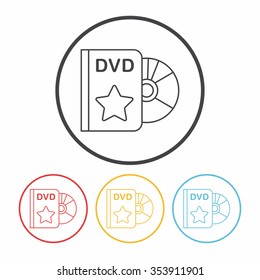 DVD line icon
