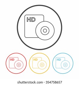 DVD line icon