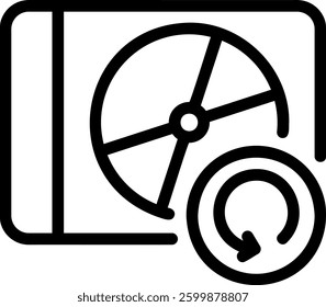 dvd line icon illustration vector