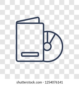 DVD Logo icon. Trendy linear DVD Logo logo concept on transparent background from hardware collection
