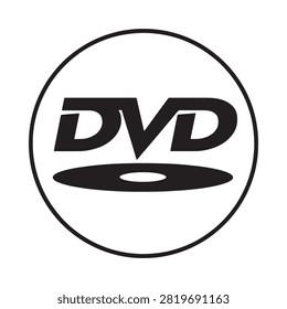 Dvd Logo Silhouette Black And White Graphic Design