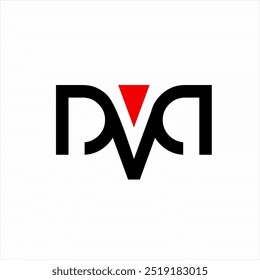 DVD logo text design with triangle symbol on letter V.