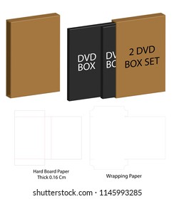 dvd paper packaging box die-cut line template