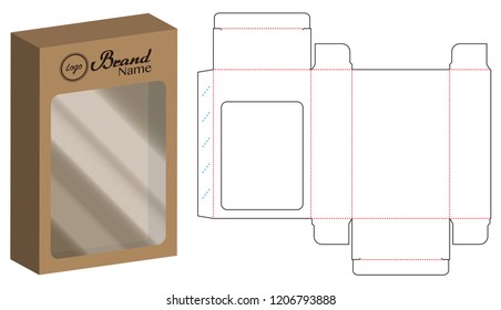 dvd paper packaging box die-cut line template