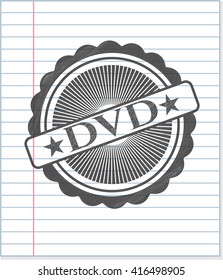 emblema de pinzas de lápiz de DVD