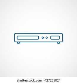 DVD Player Blue Icon On White Background