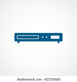 DVD Player Blue Icon On White Background