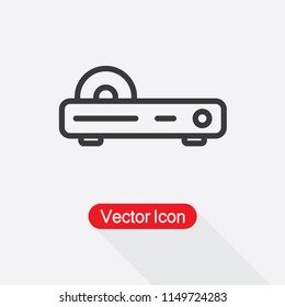 Dvd Player Icon, CD player Icon Vector Illustration Eps10