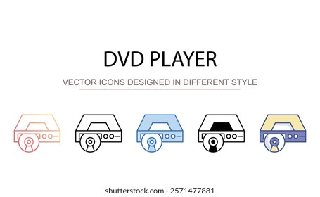 DVD Player icon design with white background stock illustration