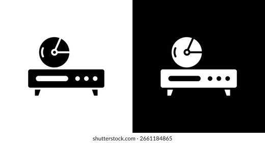 Icono de reproductor de DVD de un Vector de estilo plano