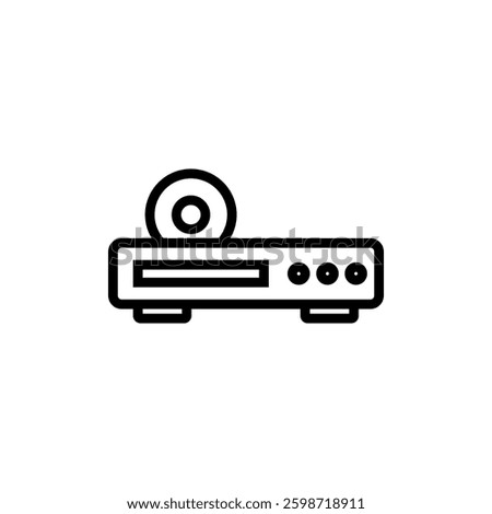 Dvd Player icon flat style islated. Vector