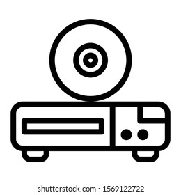 DVD Player icon glyph vector design 