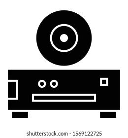 DVD Player icon glyph vector design 