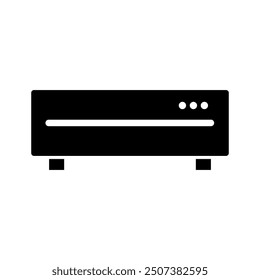 Icono de reproductor de DVD ilustrado sobre fondo