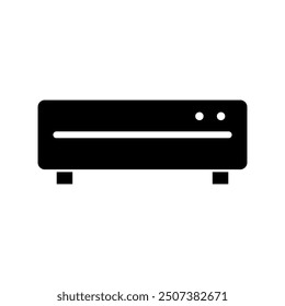 Dvd player icon illustrated on background