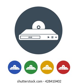 DVD player Icon Isolated on White Background.vector illustration icon