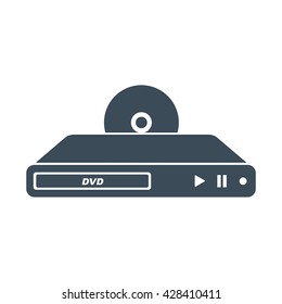 DVD player Icon Isolated on White Background.vector illustration icon