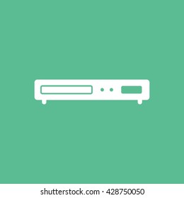 DVD Player Icon On Green Background