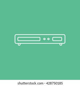 DVD Player Icon On Green Background