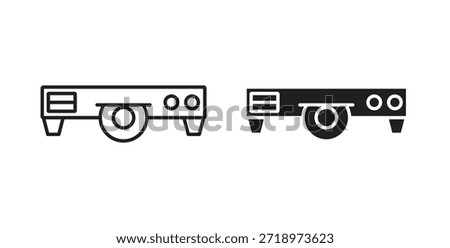 Dvd player icon. Symbol, logo illustration. graphic icon set